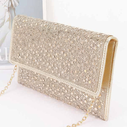 Rhinestone Envelope Clutch — Classic Flap