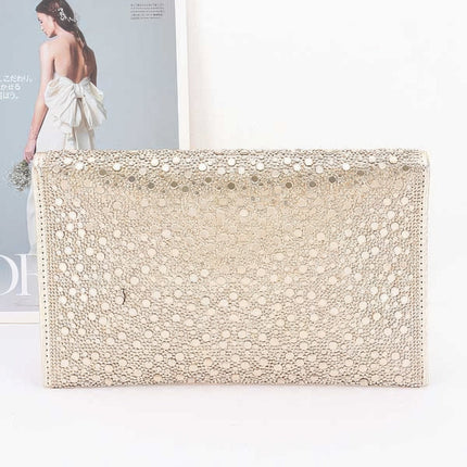 Rhinestone Envelope Clutch — Classic Flap