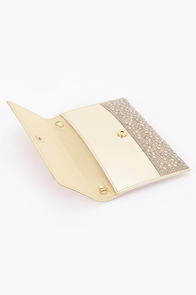 Rhinestone Envelope Clutch — Classic Flap