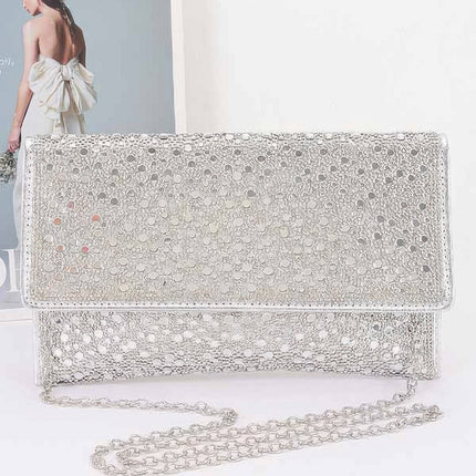 Rhinestone Envelope Clutch — Classic Flap
