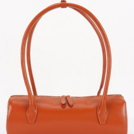 Rectangular Faux-Leather Shoulder Bag