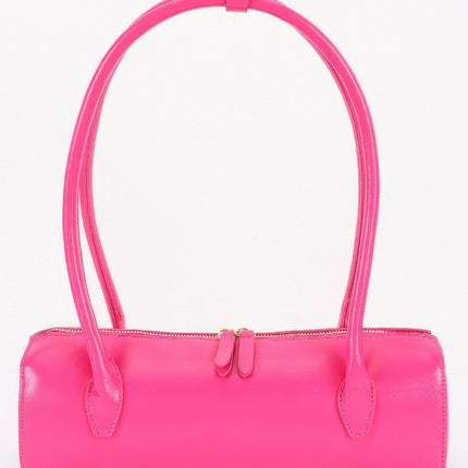 Rectangular Faux-Leather Shoulder Bag