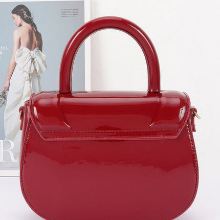 Patent-Style Top-Handle Bag with Detachable Strap