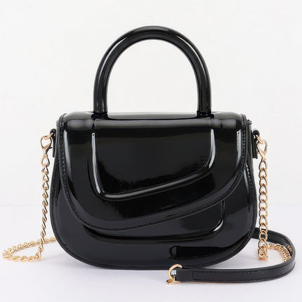 Patent-Style Top-Handle Bag with Detachable Strap