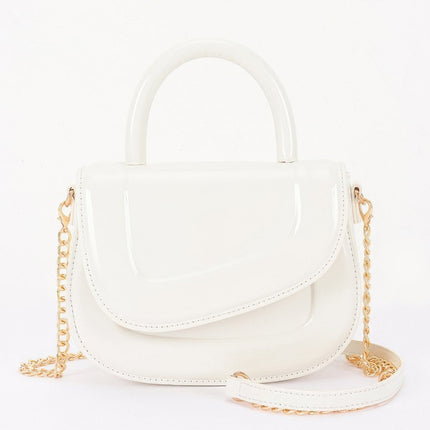 Patent-Style Top-Handle Bag with Detachable Strap