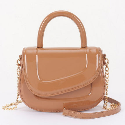 Patent-Style Top-Handle Bag with Detachable Strap