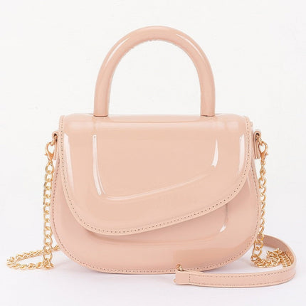 Patent-Style Top-Handle Bag with Detachable Strap