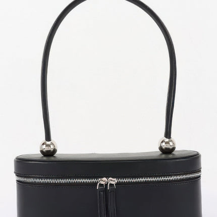 Faux-Leather Long Box Shoulder Bag