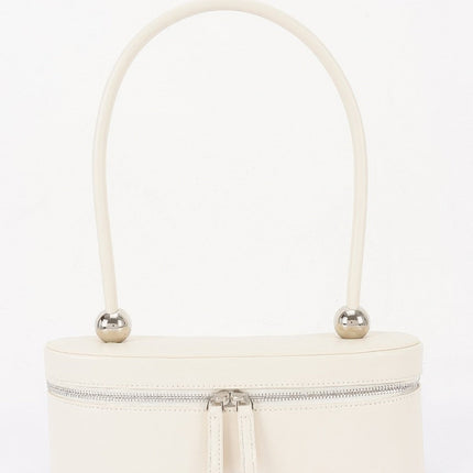 Faux-Leather Long Box Shoulder Bag