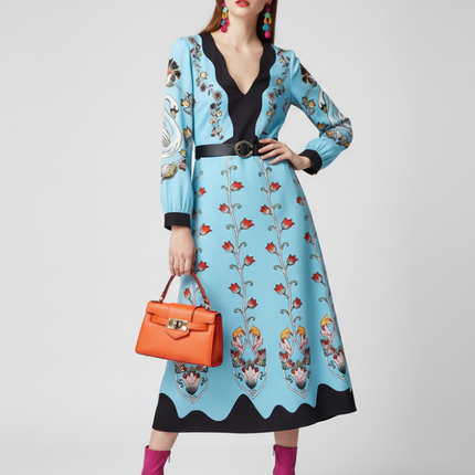Waist-Cinched Floral Dress, The Met | Women - BYMANYC ® New York