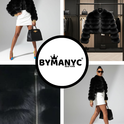 Short Faux Fur Jacket For Women, Flatiron, BYMANYC New York.