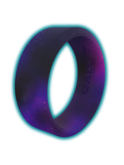 Women's Aqua Galaxy Glow Silicone Ring