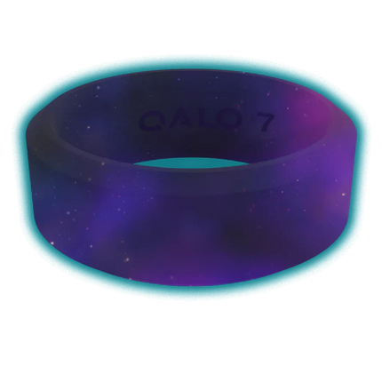 Women's Aqua Galaxy Glow Silicone Ring