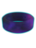 Women's Aqua Galaxy Glow Silicone Ring