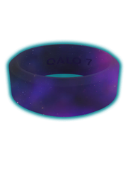 Women's Aqua Galaxy Glow Silicone Ring