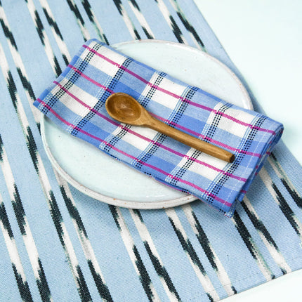 San Andres Gingham Blue & White Napkins