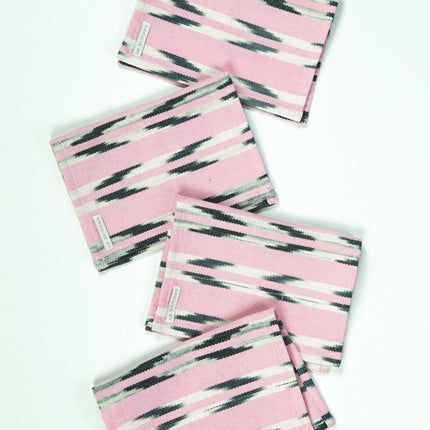 Xela Light Pink Jaspe Cocktail Napkins Set of 4