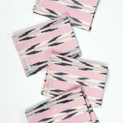 Xela Light Pink Jaspe Cocktail Napkins Set of 4