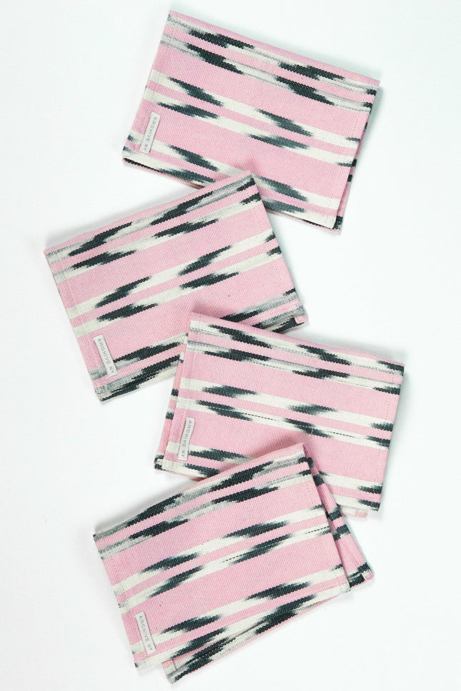 Xela Light Pink Jaspe Cocktail Napkins Set of 4