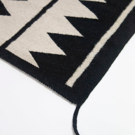 Zapotec Black & Ivory Rug #5
