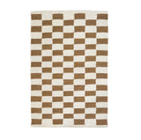 Zapotec Checkered Rug in Umber & Ivory