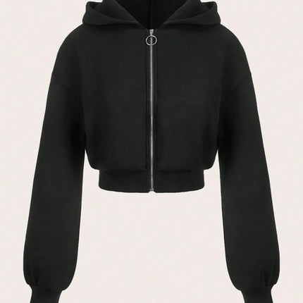 Zip-Up Cropped Hoodie | Brooklyn - BYMANYC ® New York