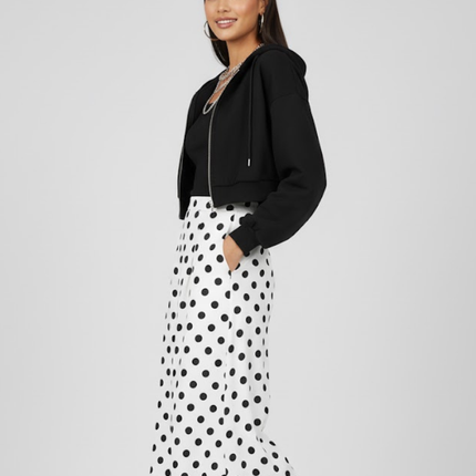 Zip-Up Cropped Hoodie | Brooklyn - BYMANYC ® New York
