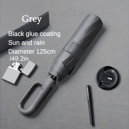 Windproof 20-Rib Folding Umbrella | Automatic, Reinforced, Stylish Grip