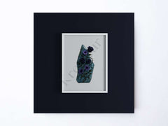 Abyssal Bloom – Ocean Jasper Digital Art Print | Midnight Floral Botanical Download