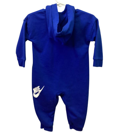 Nike Toddler One-Piece Full Zip Cotton Blend Sleeper Hoodie — Pre-Owned, 12 Months