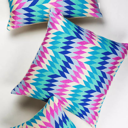 Almolonga Diamond Pillow - Blue Multi
