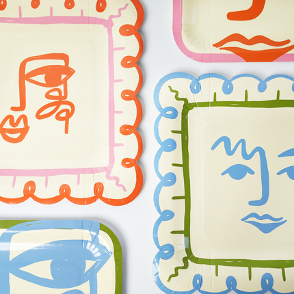 Art Party Dinner Plates (x 12)