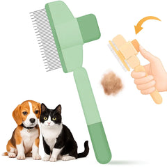 Paw Comb Self-Cleaning Pet Grooming Comb | Fine-Tooth Fur Remover for Cats & Small Dogs