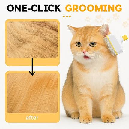 Paw Comb Self-Cleaning Pet Grooming Comb | Fine-Tooth Fur Remover for Cats & Small Dogs