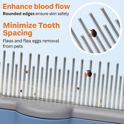 Paw Comb Self-Cleaning Pet Grooming Comb | Fine-Tooth Fur Remover for Cats & Small Dogs