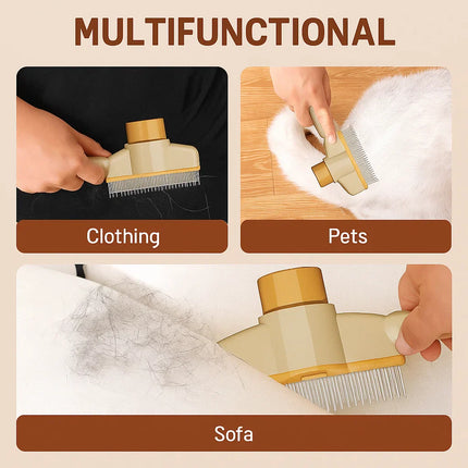 Paw Comb Self-Cleaning Pet Grooming Comb | Fine-Tooth Fur Remover for Cats & Small Dogs