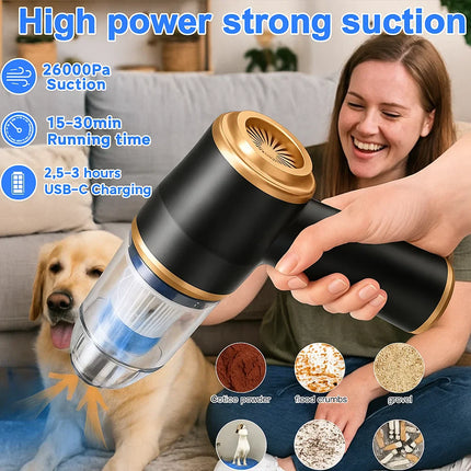 Clean Jet 2-in-1 Cordless Vacuum & Air Duster | 50,000 RPM Handheld Cleaner with HEPA Filter