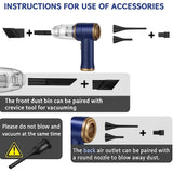 Clean Jet 2-in-1 Cordless Vacuum & Air Duster | 50,000 RPM Handheld Cleaner with HEPA Filter