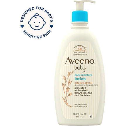Aveeno Baby Daily Moisture Lotion fragrance free pediatrician recommended