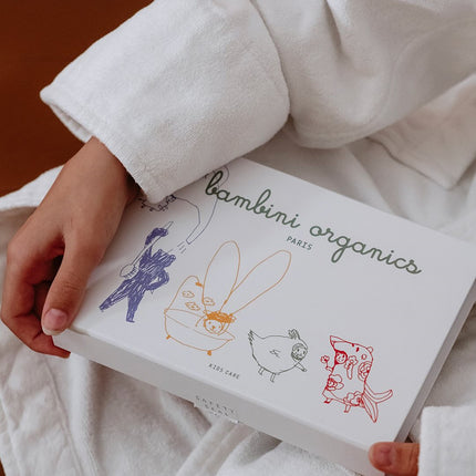 Bambini Organics Paris Baby Care Set – Natural Shampoo, Shower Gel, Lotion & Soap in Storybook Box