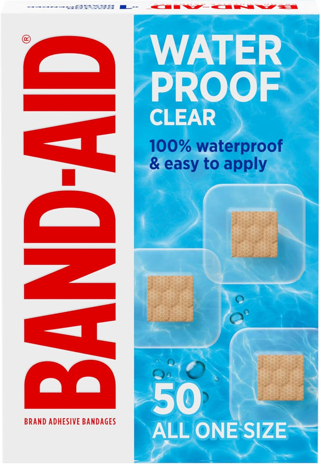 Band-Aid Waterproof Clear Spot Bandages — 50 Count