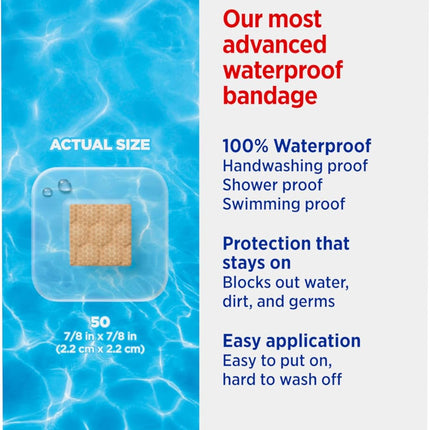 Band-Aid Waterproof Clear Spot Bandages — 50 Count