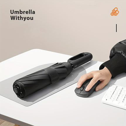 Windproof 20-Rib Folding Umbrella | Automatic, Reinforced, Stylish Grip