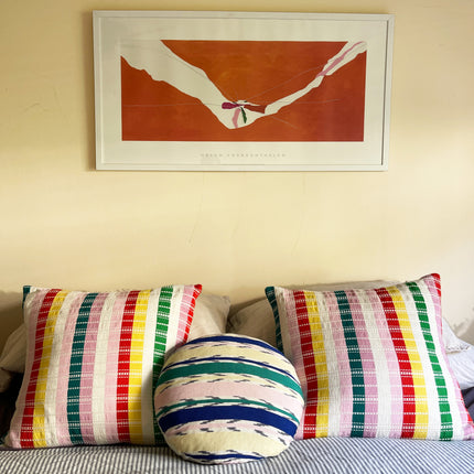 Santiago Rainbow Grid Pillow