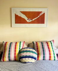 Santiago Rainbow Grid Pillow