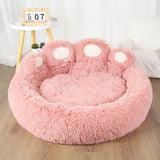 Big Paw Plush Pet Sofa Bed – Washable Dog & Cat Bed with Calming Raised Edges (Small to XL) - Marcapon