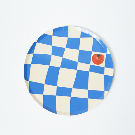 Little Chef Checkered Paper Plates (x 12)