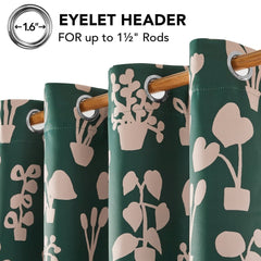 Bohome Foliage Blackout Curtains