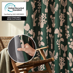 Bohome Foliage Blackout Curtains