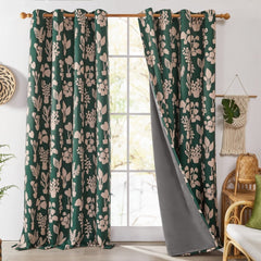 Bohome Foliage Blackout Curtains